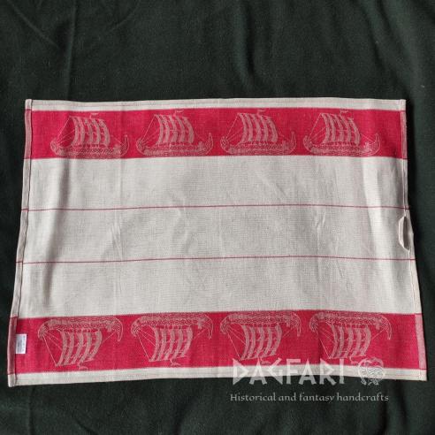 DRAKKAR TOWEL, TABLE CLOTH double-sided woven motif - multiple colors