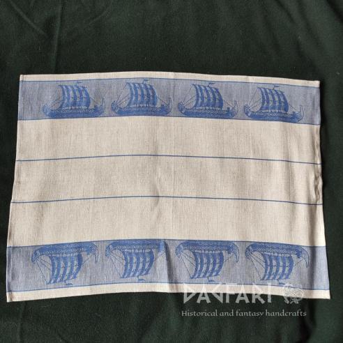 DRAKKAR TOWEL, TABLE CLOTH double-sided woven motif - multiple colors