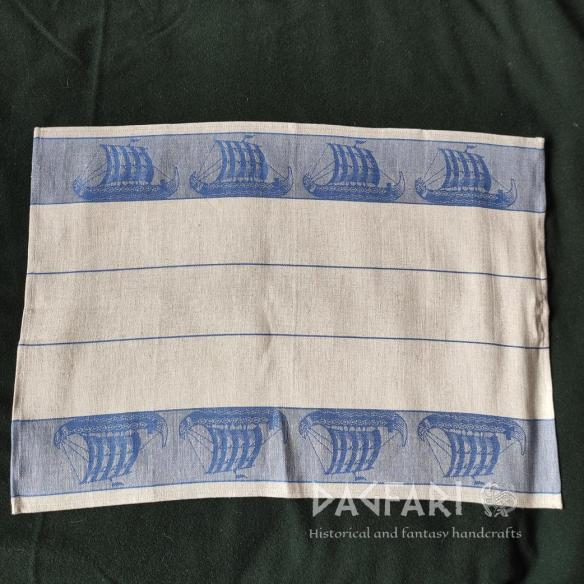 DRAKKAR TOWEL, TABLE CLOTH double-sided woven motif - multiple colors
