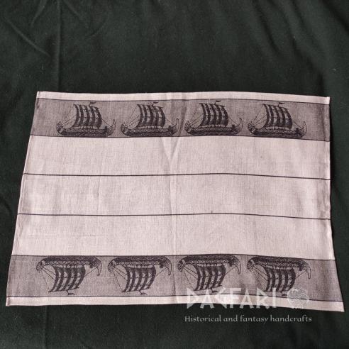 DRAKKAR TOWEL, TABLE CLOTH double-sided woven motif - multiple colors
