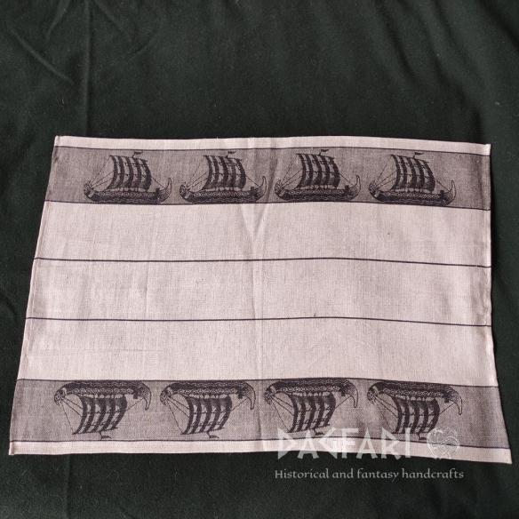 DRAKKAR TOWEL, TABLE CLOTH double-sided woven motif - multiple colors