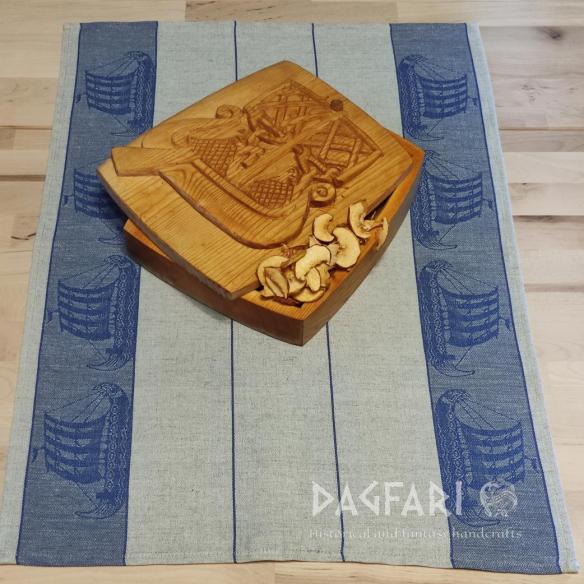 HANDTUCH TISCHDECKE - DRAKKAR - beidseitig gewebtes Motiv – mehrere Farben