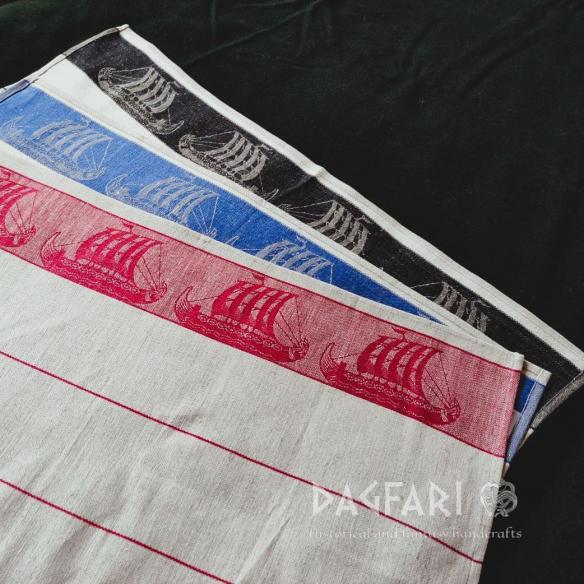 HANDTUCH TISCHDECKE - DRAKKAR - beidseitig gewebtes Motiv – mehrere Farben