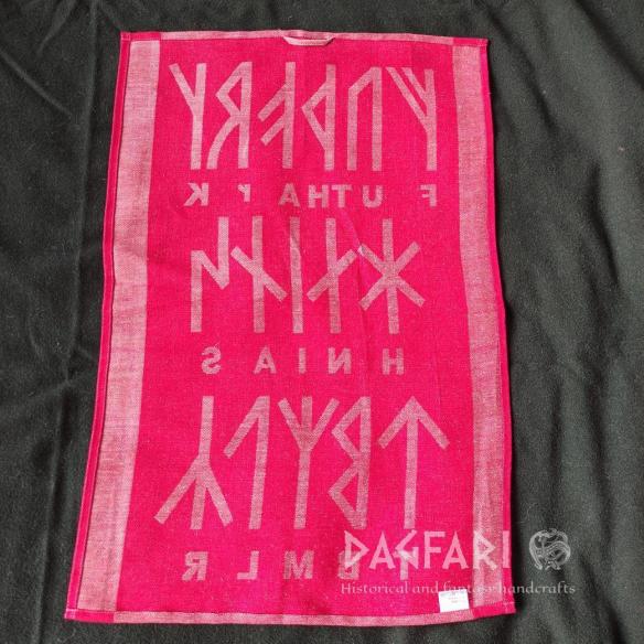 VIKING FUTHARK TOWEL double-sided woven motif - multiple colors