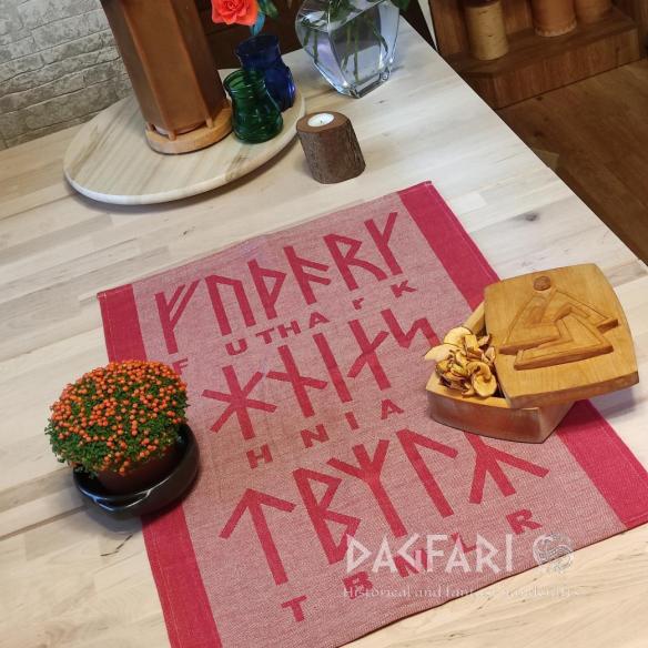 VIKING FUTHARK TOWEL double-sided woven motif - multiple colors