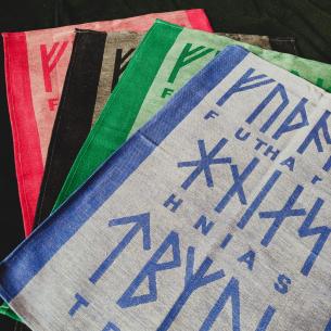 VIKING FUTHARK TOWEL double-sided woven motif - multiple colors