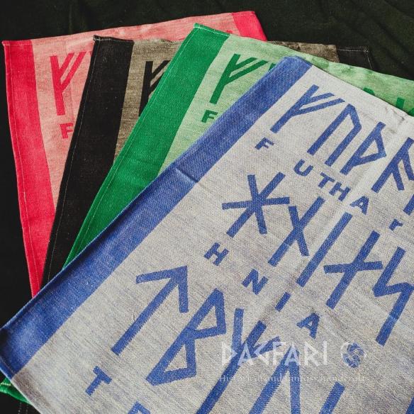 GESCHIRRTUCH WIKINGER FUTHARK doppelseitig gewebtes Motiv – mehrere Farben