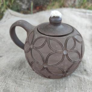 SVAROŽIC Ceramic round handmade oil lamp, original decoration 2