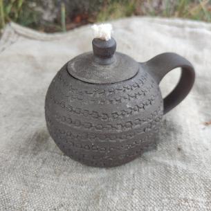 SVAROŽIC Ceramic round handmade oil lamp, original decoration