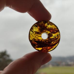 Baltic AMBER BEAD - DONUT, RINGPEARL, DISC - original jewelry