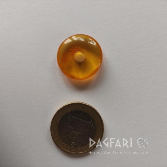 Baltischer BERNSTEINPERLE – DONUT, RINGPERLE, DISK – origineller Schmuck