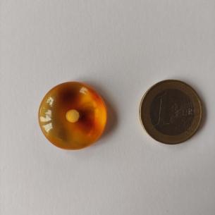 JANTAROVÝ KORÁLEK - Baltský jantar - DONUT, RINGPERLA, DISK - originální šperk 2