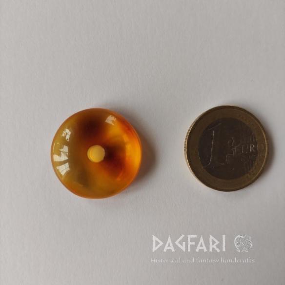 JANTAROVÝ KORÁLEK - Baltský jantar - DONUT, RINGPERLA, DISK - originální šperk