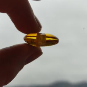 JANTAROVÝ KORÁLEK - Baltský jantar - DONUT, RINGPERLA, DISK - originální šperk 2