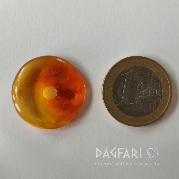 JANTAROVÝ KORÁLEK - Baltský jantar - DONUT, RINGPERLA, DISK - originální šperk