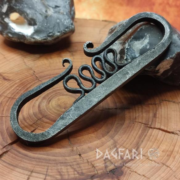 Fire striker - Replica of HAITHABU, RIBE, BIRKA fire strikers with wave pattern, perfect blacksmith work