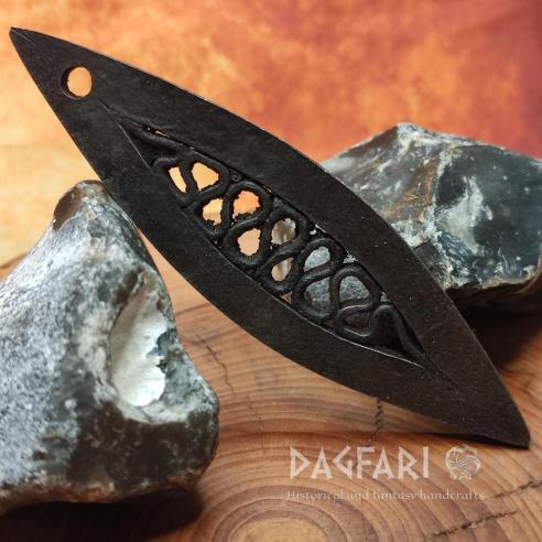 Wikinger Feuerstahl - Replik eines Feuersteins SCHWEDEN mit Wellenmuster, perfekte Schmiedearbeit