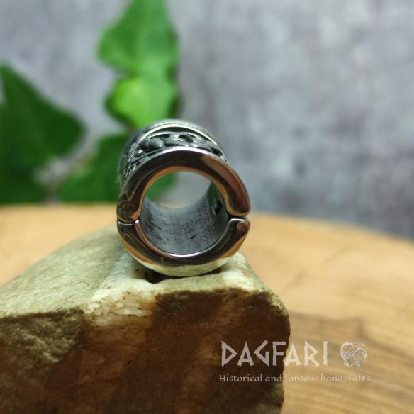 TRIKVETRA - ocelový otevírací korálek do vousů a vlasů, magický keltský symbol