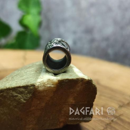 VALKNUT – Edelstahlperle für Bart und Haare, Wikingersymbol Odins Knoten