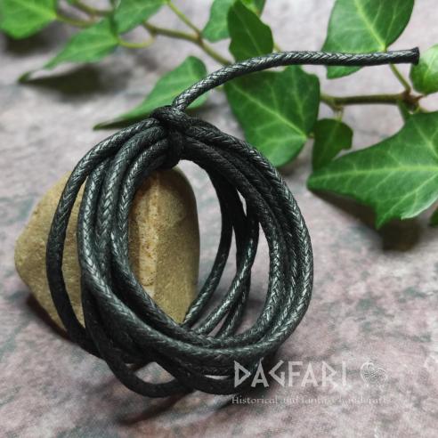 Black COTTON cord 2 mm - popular soft cord for pendants