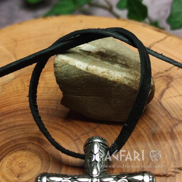 BLACK CLASSIC 3 mm - wide leather neck cord, universal, unisex