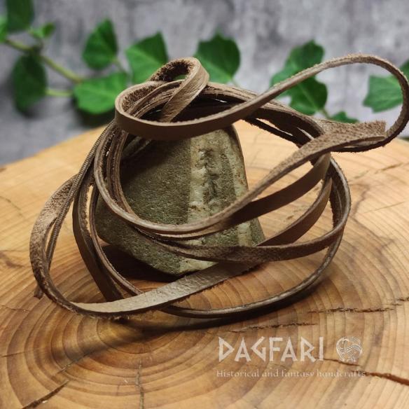 BROWN LEATHER 3 mm - wide leather neck cord, universal, unisex