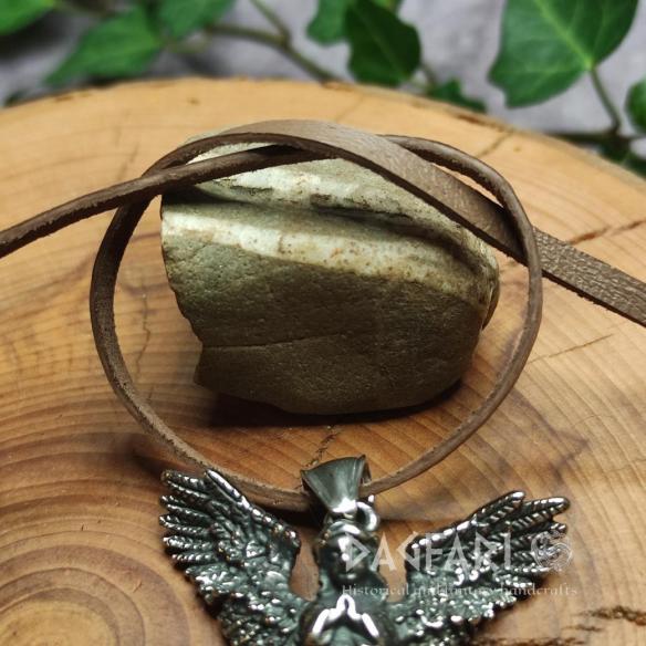HNĚDÁ KŮŽE 3 mm - široká kožená šňůrka na krk, univerzální, unisex