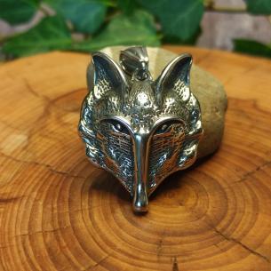 Ocelový přívěsek IRON FOX - amulet moudrá liška, jedinečný design
