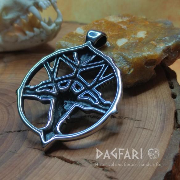 Anhänger LUCIFER Black Metal – BAFOMET PENTAGRAM Ziegenkopf