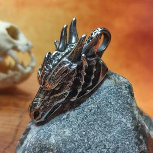HLAVA DRAKA - přívěsek s mocným drakem, dračí amulet