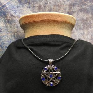 Magická ochrana Bílá magie PENTAGRAM, černé zirkony 2