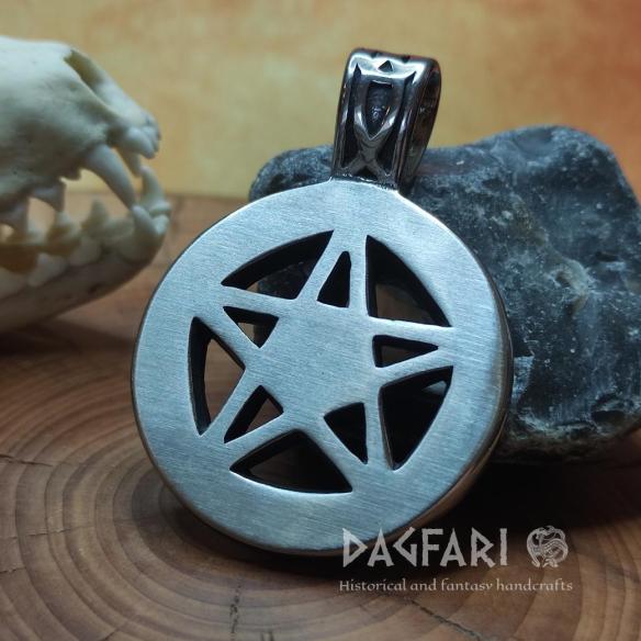 Magischer Schutz Weiße Magie PENTAGRAM, schwarze Zirkone