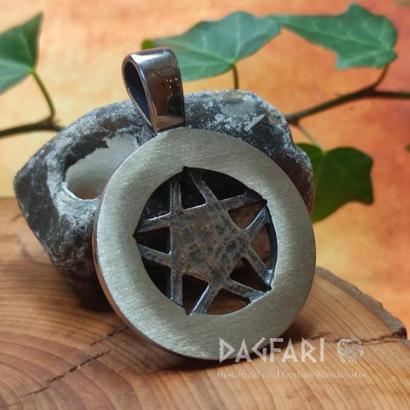 Magical Protection Pendant Amulet White Magic Talisman PENTAGRAM in a Circle