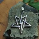 METAL 4EVER – Pentagramm mit Blitz – der perfekte Anhänger für Rocker