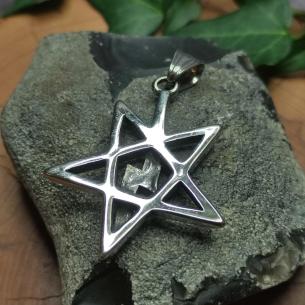 METAL 4EVER - pentagram s bleskem - perfektní přívěsek pro rockery 2