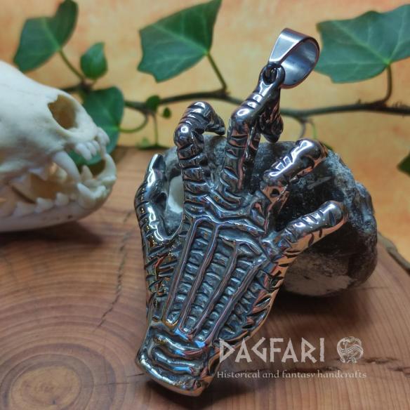 Seelenlose ZOMBIE MONSTER Hand mit grünem Auge, Edelstahl