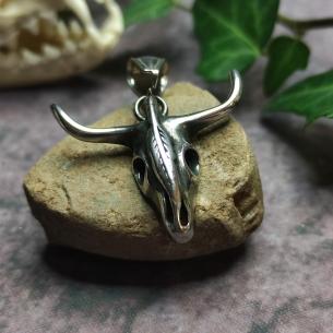 TATANKA – Anhänger in Form eines Rinderkopfes für Cowboys und Indianer, Edelstahl 2