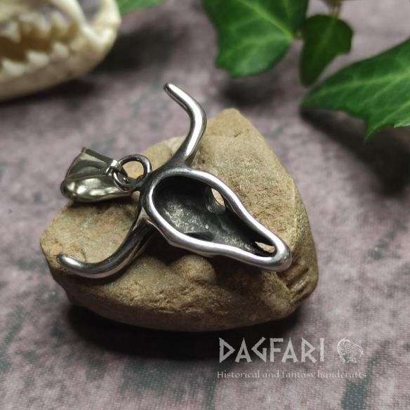 TATANKA - přívěsek kravská lebka pro kovboje i indány, nerezová ocel