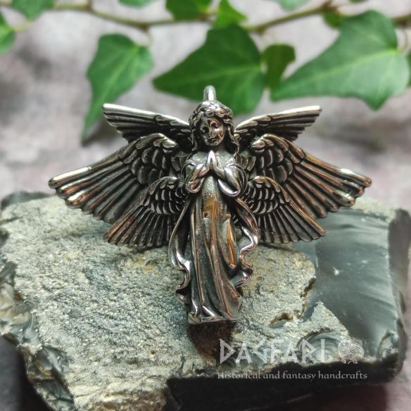 Anhänger Engel SERAF – Stahlengel mit sechs Flügeln