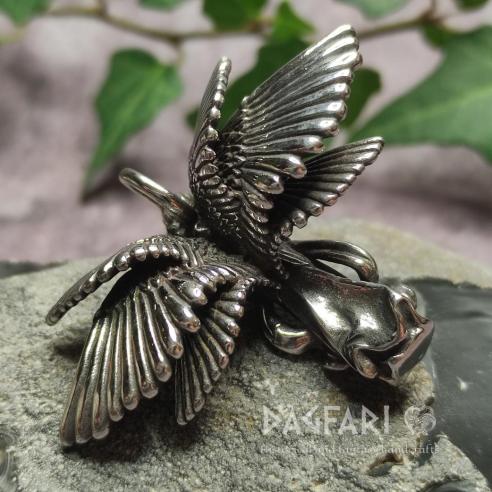 Přívěsek anděl SERAF - ocelový andílek se šesti křídly