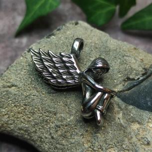 Anhänger Trauriger ENGEL – ein Talisman aus Stahl zu deinem Schutz 2