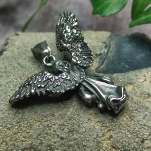 Talisman posel ANDĚL - nerezový přívěsek ocelová andělka pro tvou ochranu 2