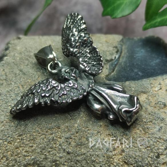 Talisman Bote ENGEL – Edelstahlanhänger mit Engelchen zu deinem Schutz