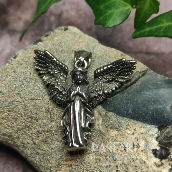 Talisman posel ANDĚL - nerezový přívěsek ocelová andělka pro tvou ochranu