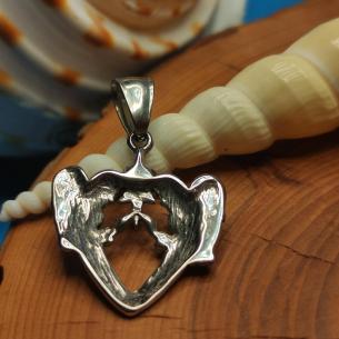 Talisman ENGELSKE LIEBE – HERZ UND STERN – Edelstahlanhänger mit Engelchen 2