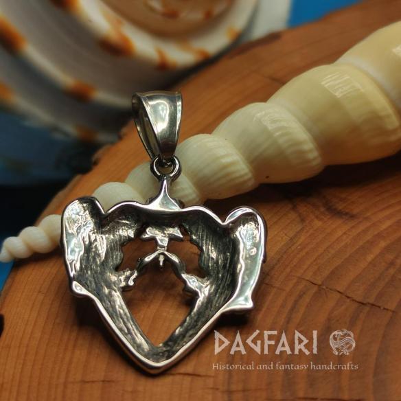 Talisman ANDĚLSKÁ LÁSKA - SRDCE A HVĚZDA - nerezový přívěsek oceloví andílci