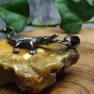 Anhänger KROKODIL SCHNAPPI, König des Nils – Ägypten Der altägyptische Gott Sobek, Edelstahl 2