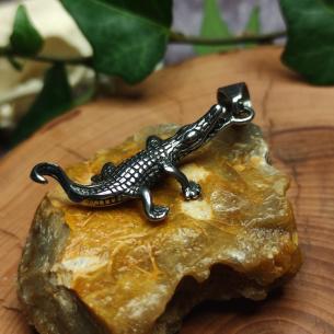 Přívěsek KROKODÝL SCHNAPPI, král Nilu - Egypt Starověký bůh Sobek, nerezová ocel