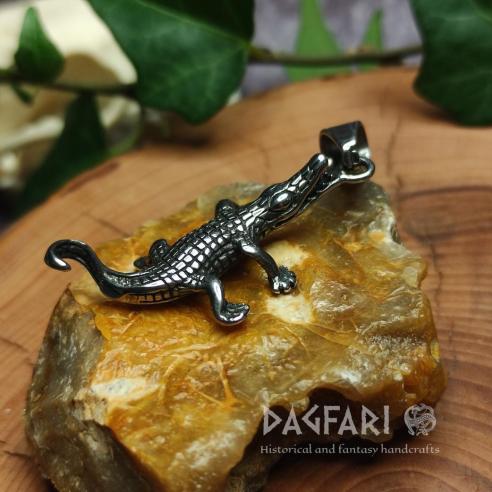 Anhänger KROKODIL SCHNAPPI, König des Nils – Ägypten Der altägyptische Gott Sobek, Edelstahl