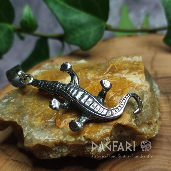 Přívěsek KROKODÝL SCHNAPPI, král Nilu - Egypt Starověký bůh Sobek, nerezová ocel